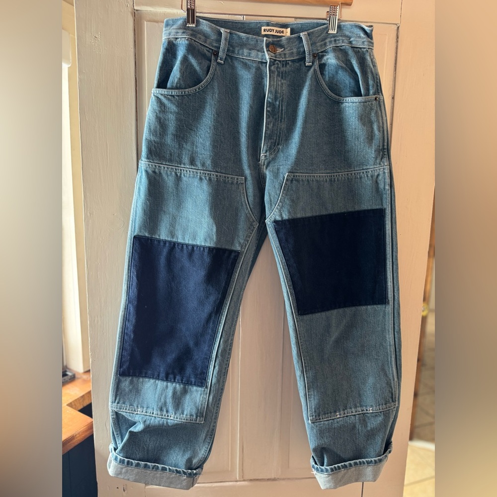 Rudy Jude patchwork utility Jean